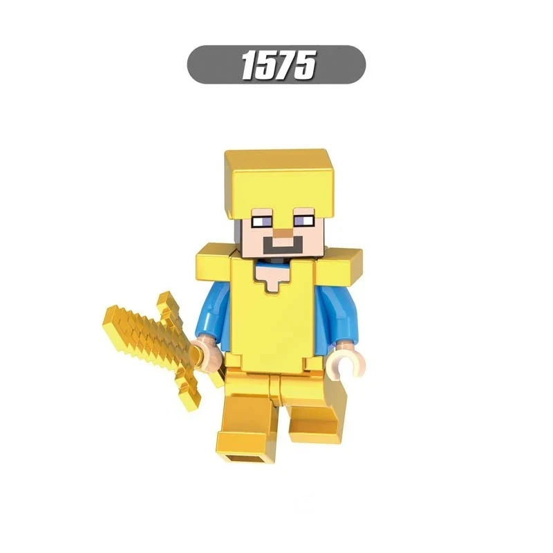 Golden Armor Steve Minifigures 1575 Minecraft MiniFigure