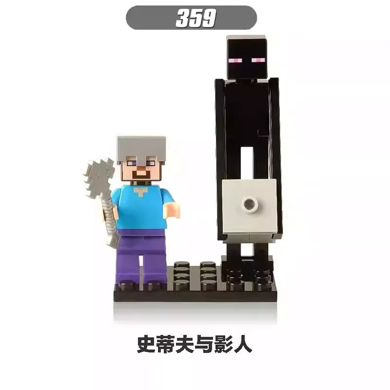 Steve with Enderman Minifigures 359 Minecraft MiniFigure