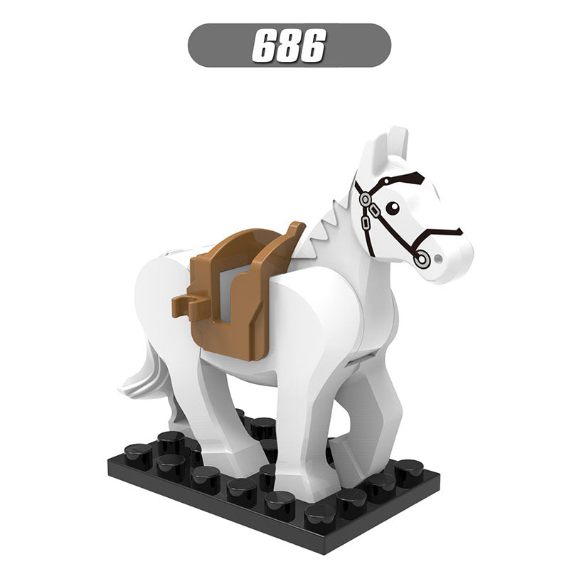Classic Knight Mount Warhorse Minifigure Animal Accessory Figure 686