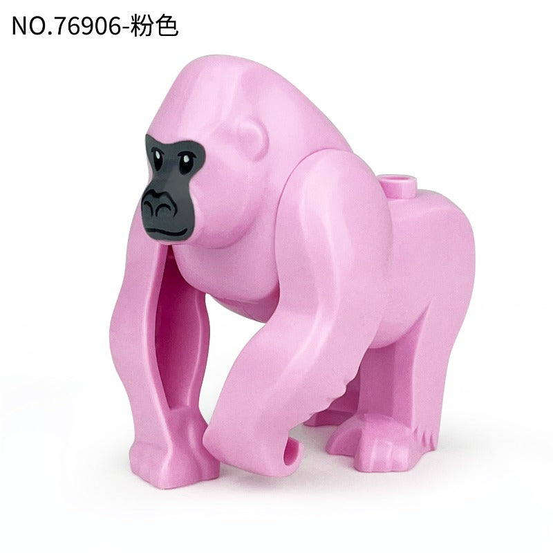 Tropical Forest Gorilla Block Animal Toy Pink Fur Variant 76906