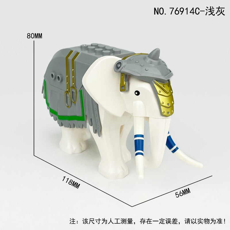 Persian Military War Elephant Collectible Animal Block Minifigure 76914c