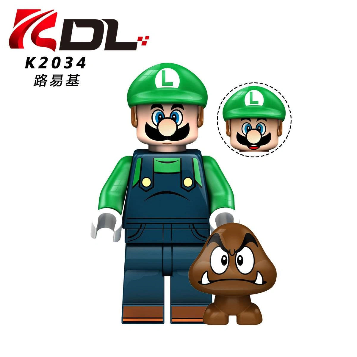 Luigi Minifigures K2034 Compatible With Lego
