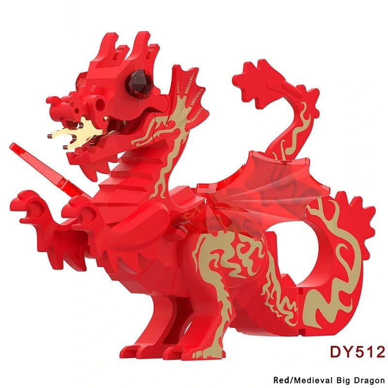Red/Medieval Big Dragon Minifigures DY512 Other MiniFigure