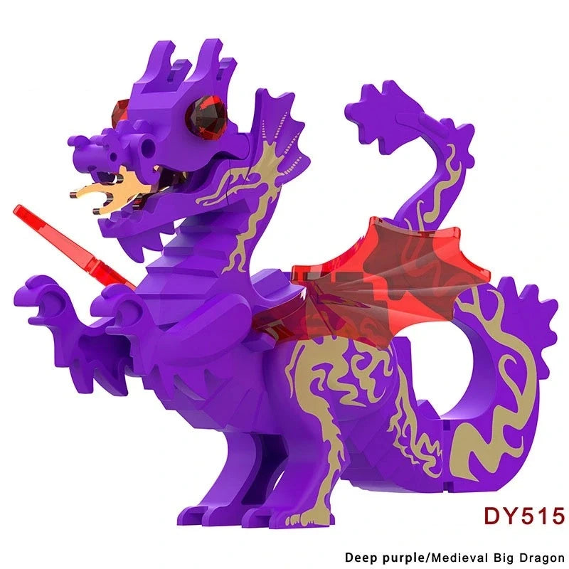 Purple/Medieval Big Dragon Minifigures DY515 Other MiniFigure