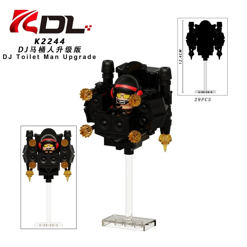 Skibidi Battle DJ Toilet Man Upgrade Minifigure K2244