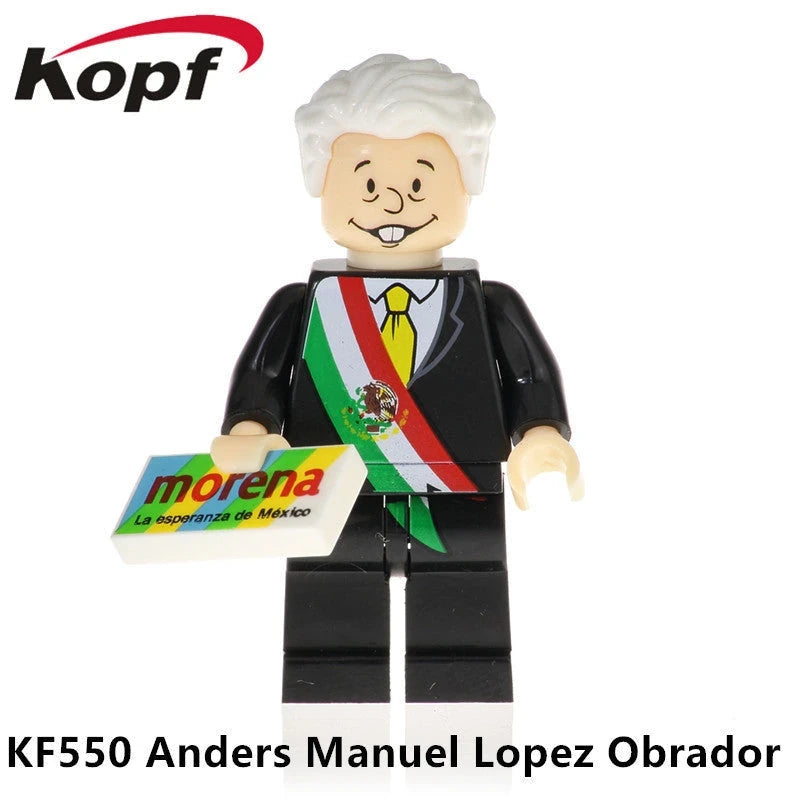 Andr??¨¬|s Manuel L??¨¬?pez Obrador minifigures figure KF550 Celebrities Custom Minifigure