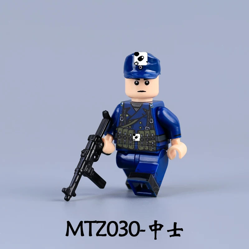 World War II Soldier Minifigures Set MTZ027-MTZ030
