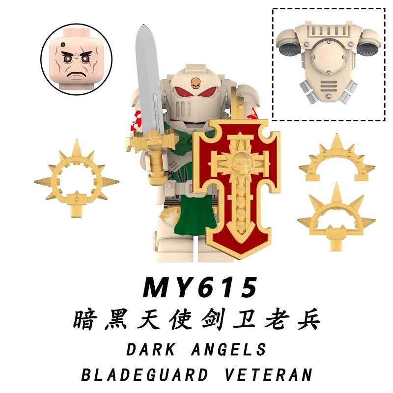 Dark Angels Bladeguard Veteran minifigures MY615 Games figure