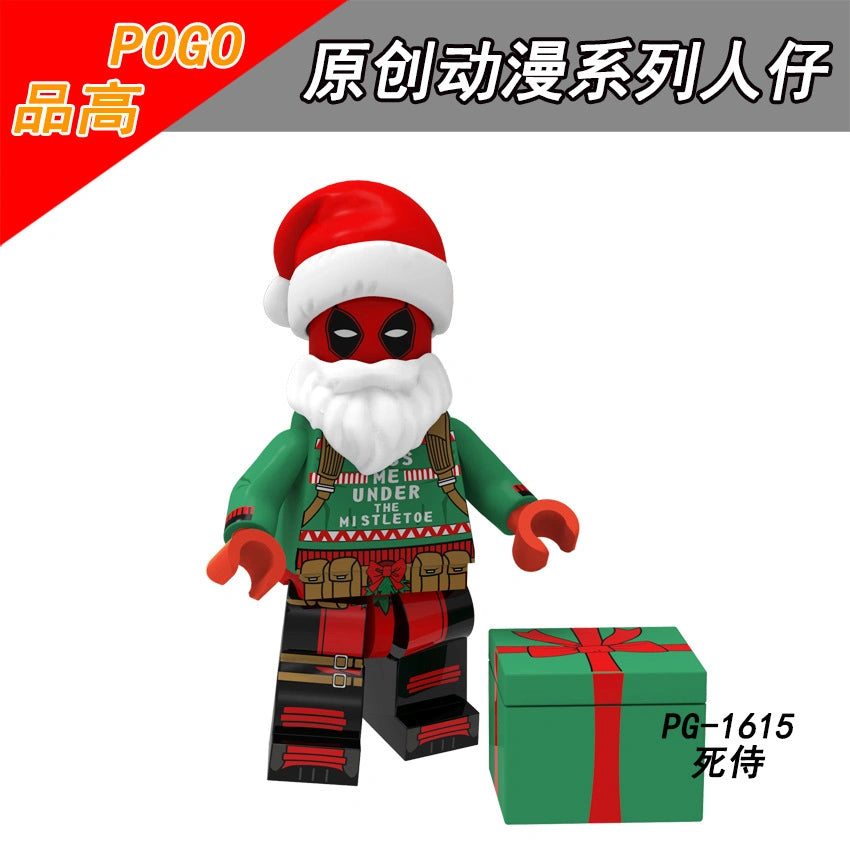 Santa Deadpool Minifigures PG-1615 Compatible With Lego