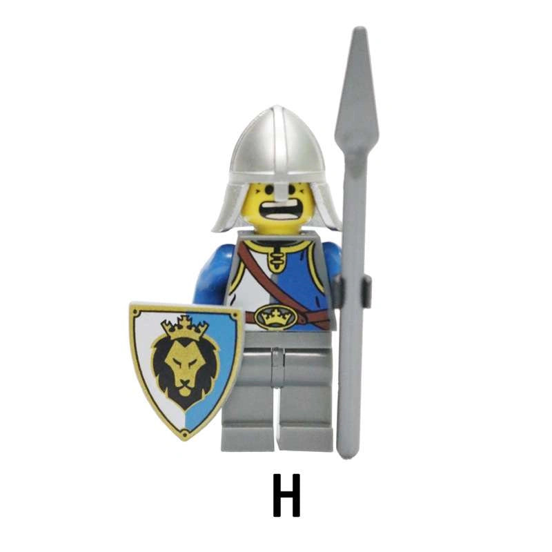 Blue Lion Knight Minifigures AX9801-H Compatible With Lego