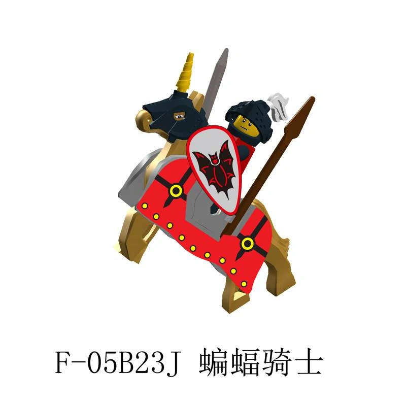 Sword and Shield Knight With War Horse Minifigures AX9851-F Compatible With Lego