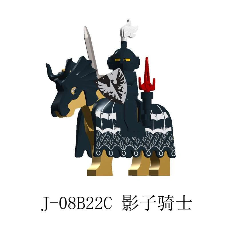 Sword and Shield Knight With War Horse Minifigures AX9851-J Compatible With Lego