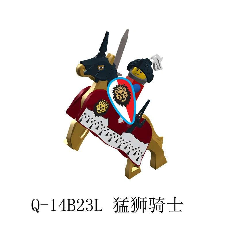 Sword and Shield Knight With War Horse Minifigures AX9851-Q Compatible With Lego