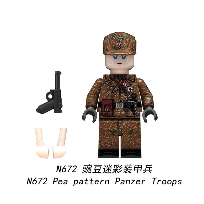 Pea Pattern Panzer Troops Minifigure N672