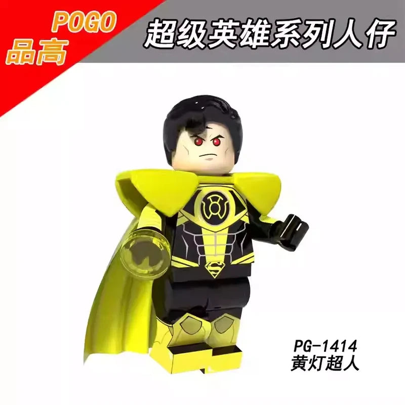Yellow Lantern Superman Minifigures PG-1414 Marvel MiniFigure