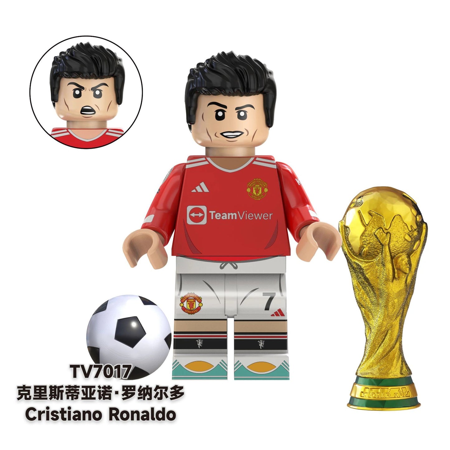 Cristiano Ronaldo Minifigures TV7017 Compatible With Lego
