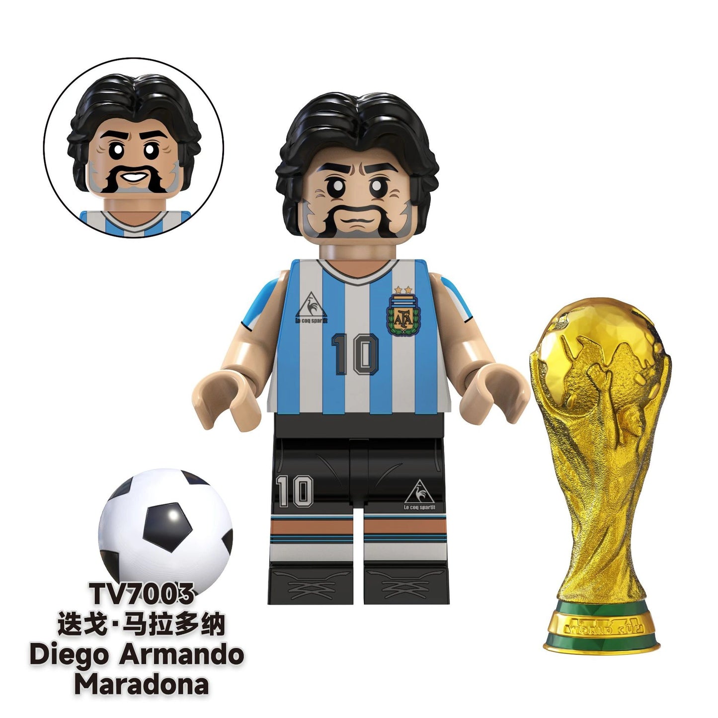 Diego Maradona Minifigures TV7003 Compatible With Lego