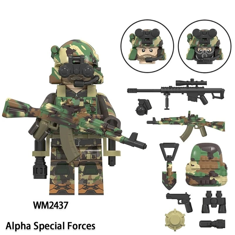 Alpha Special Forces Minifigures WM2437 Military MiniFigure