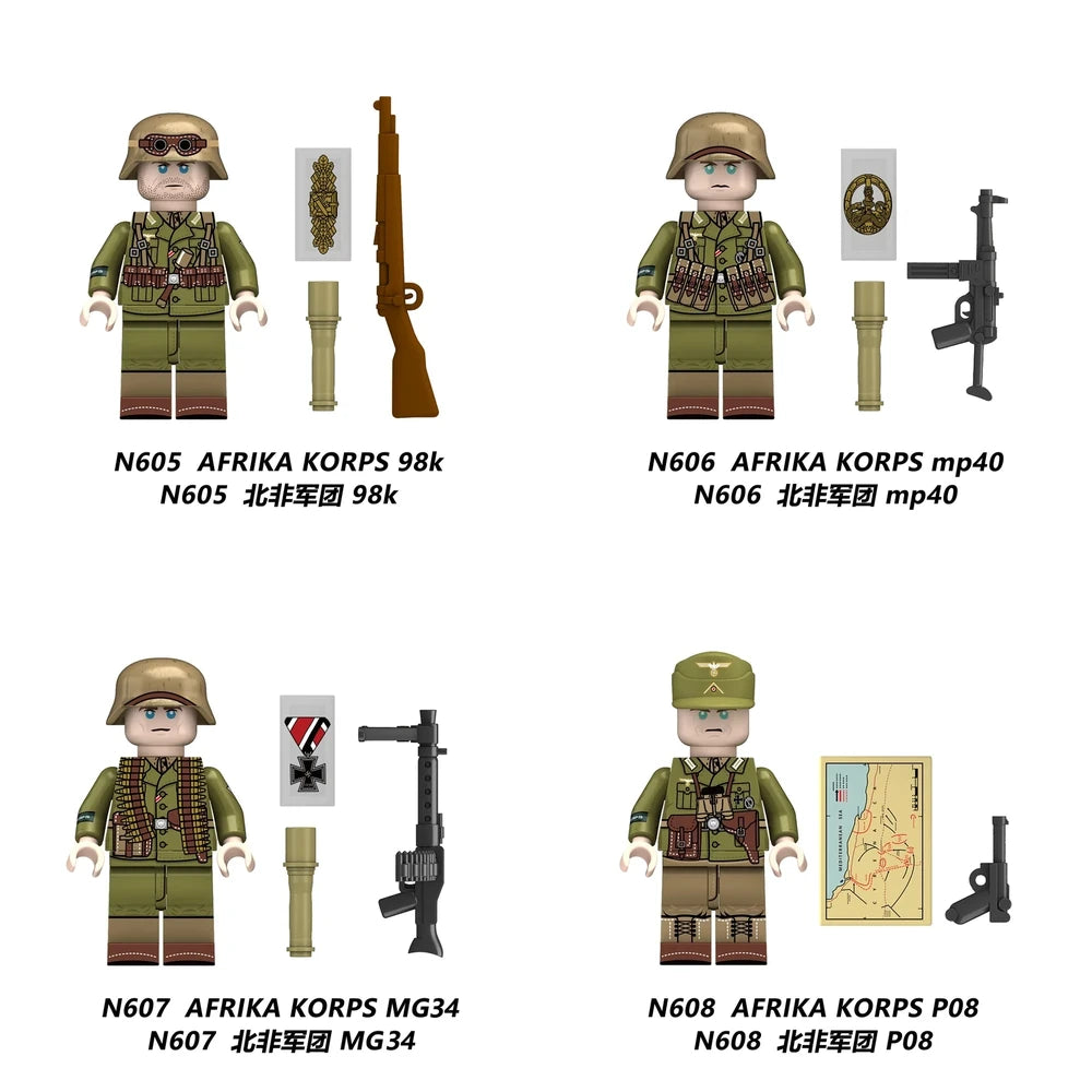 Afrika Korps Soldier Military Minifigure