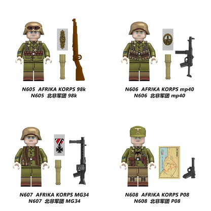 Afrika Korps Soldier Military Minifigure