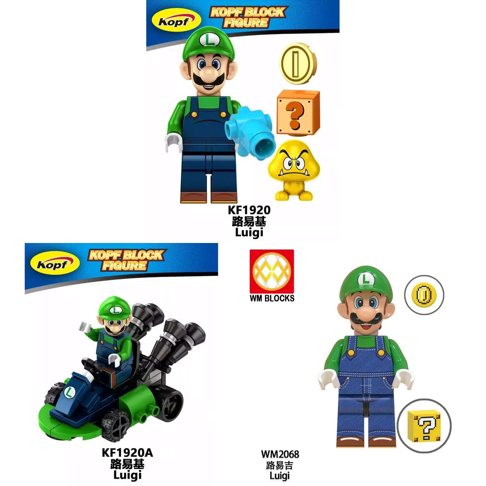 Luigi Mario Bros Minifigure