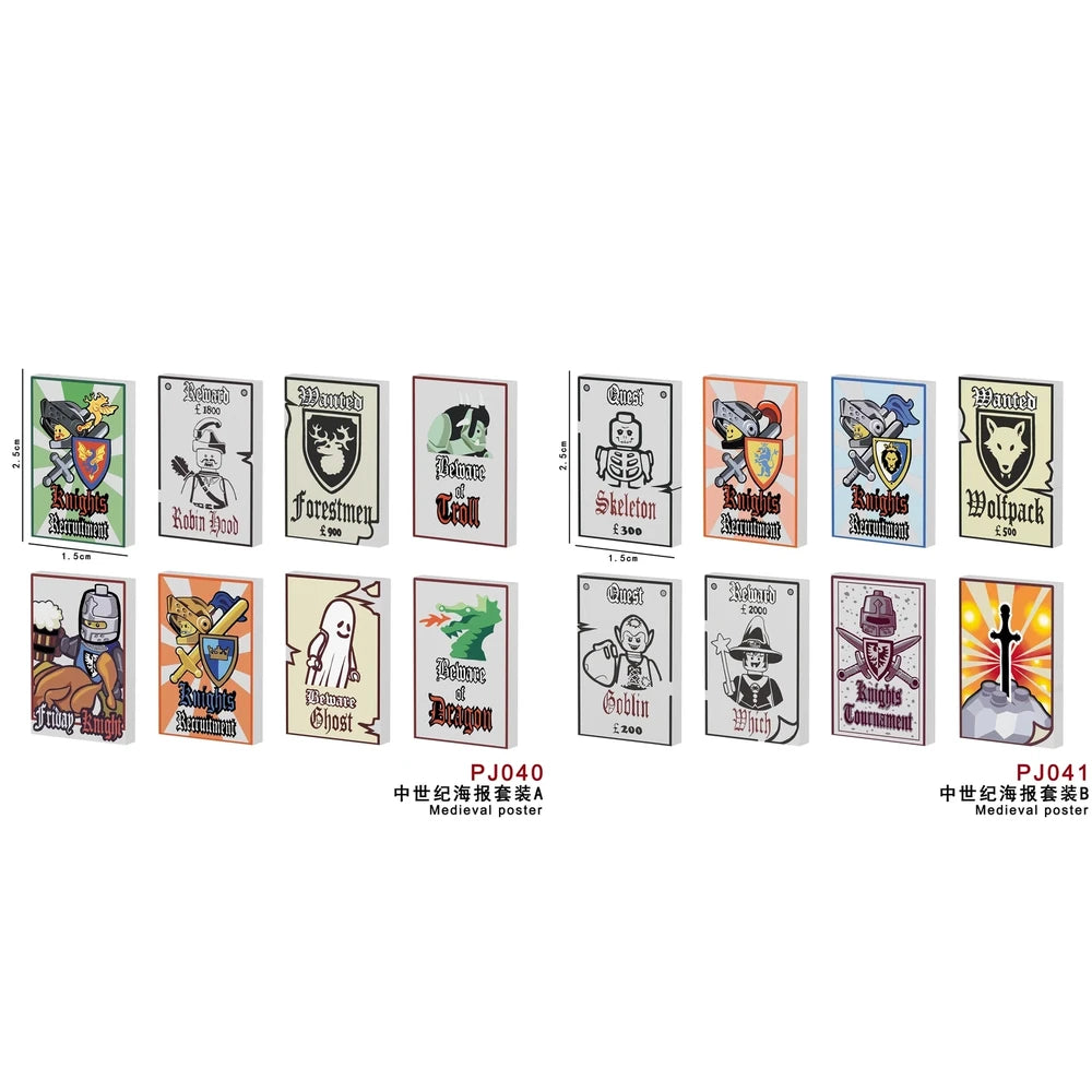 Poster Medieval Accessories Minifigure