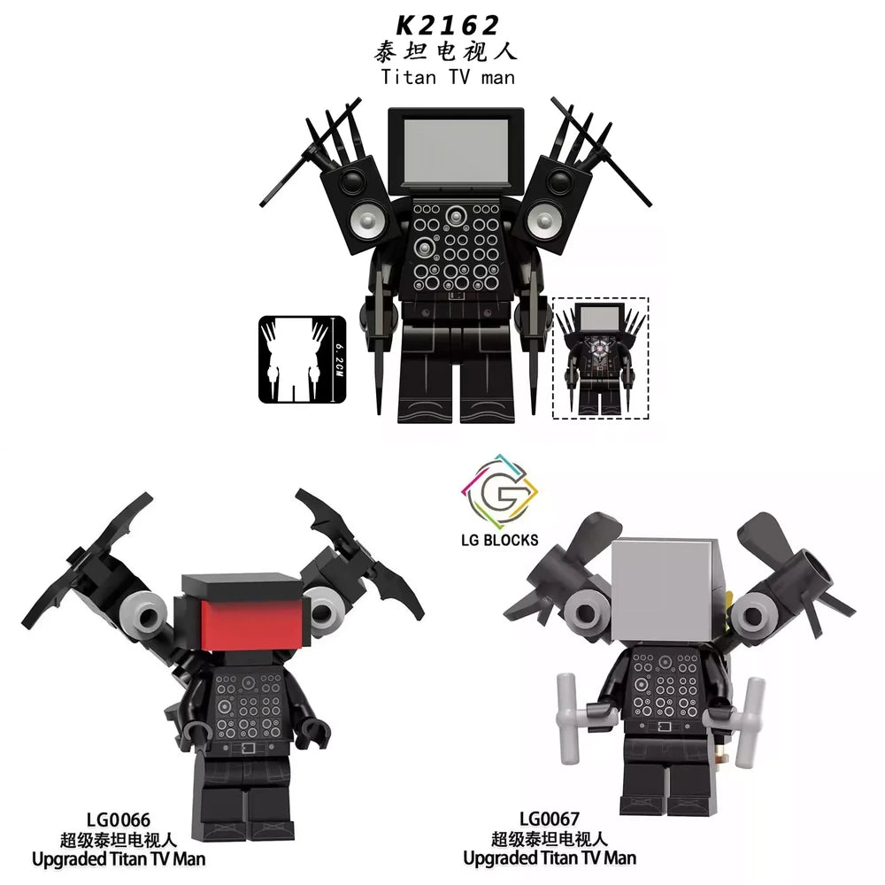 Upgraded Titan TV man Movies and TV Minifigure