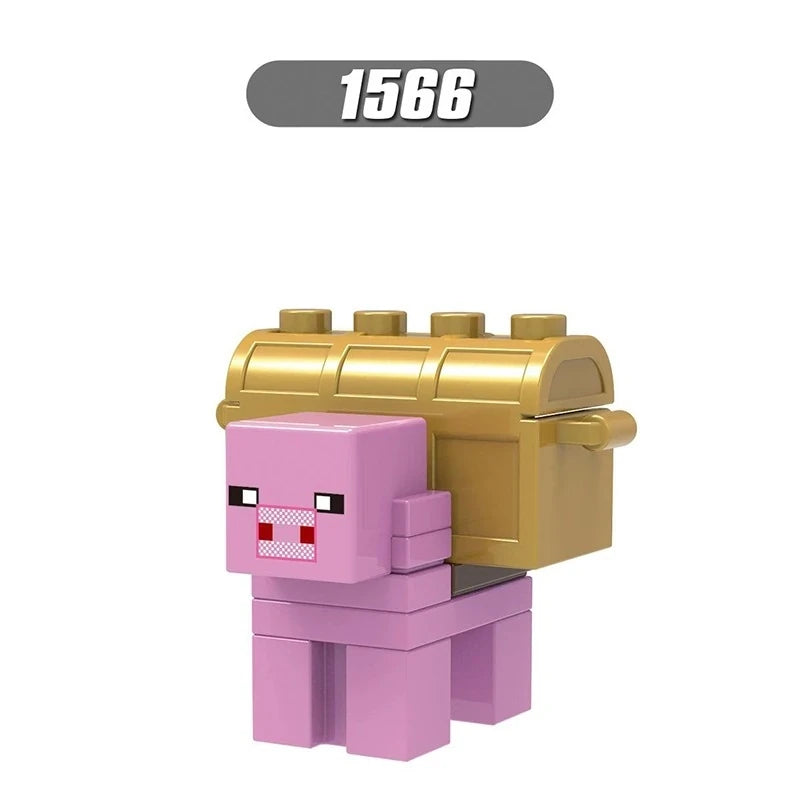 Pig with Chest Minifigures 1566 Minecraft MiniFigure