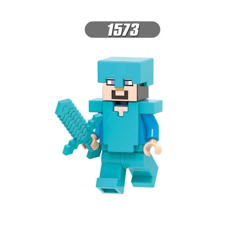 Diamond Armor Steve Minifigures 1573 Minecraft MiniFigure