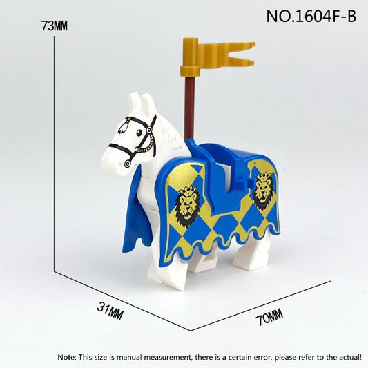 Medieval Red Lion Battle Steed Minifigure Animal Model 1604fb