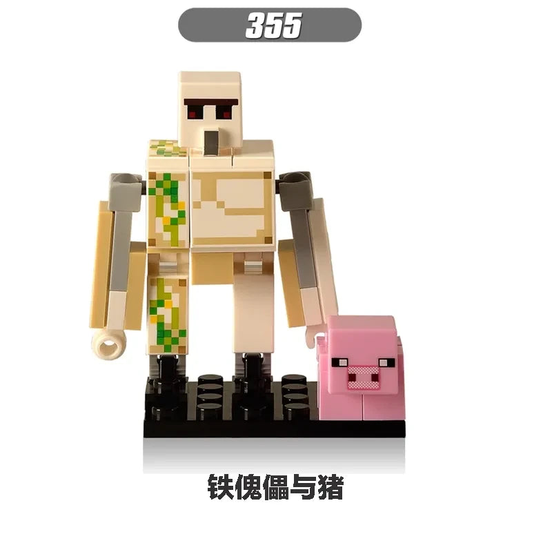 Iron Golem with pig Minifigures 355 Minecraft MiniFigure