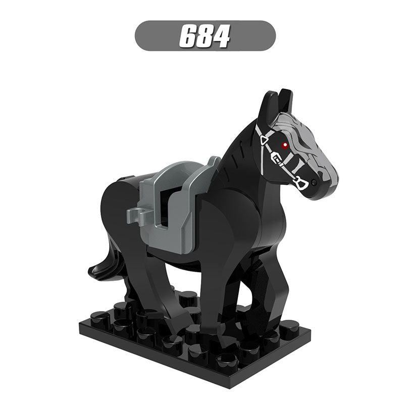 Ancient Knight Battle Steed Compatible Minifigure Animal Toy 684