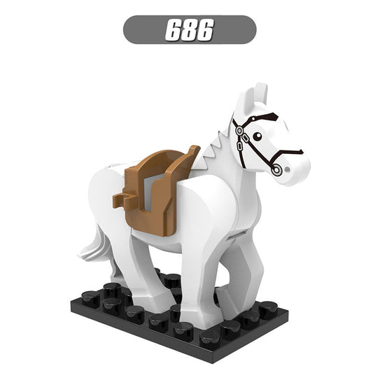 Classic Knight Mount Warhorse Minifigure Animal Accessory Figure 686