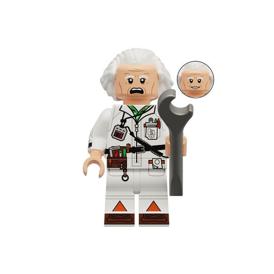 Back to the Future Dr. Emmett Brown Collectible Block Minifigure Code 6b002