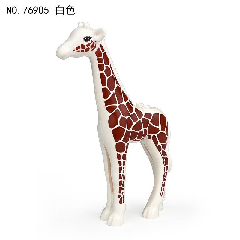 Wild Jungle 3 Shades Giraffe Compatible Animal Minifigure White Version 76905