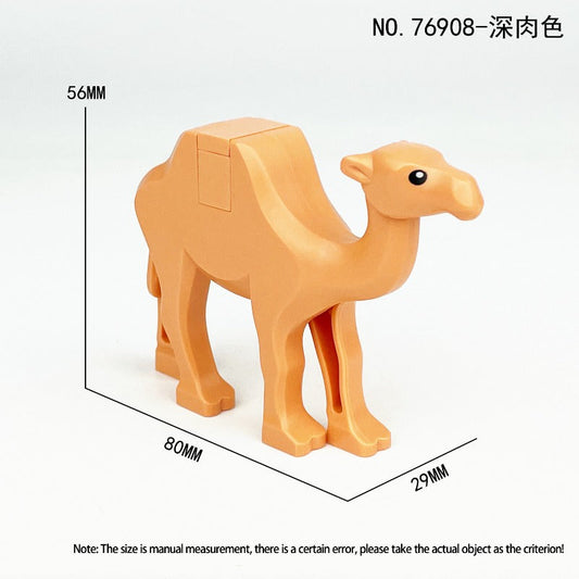 Desert Nomad Camel Animal Block Minifigure Dark Flesh Tone Model 76908