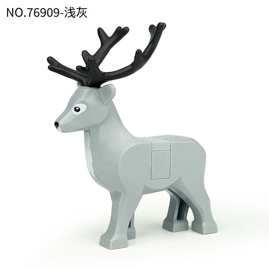 Woodland Sika Deer Compatible Animal Minifigure Light Gray Tone 76909