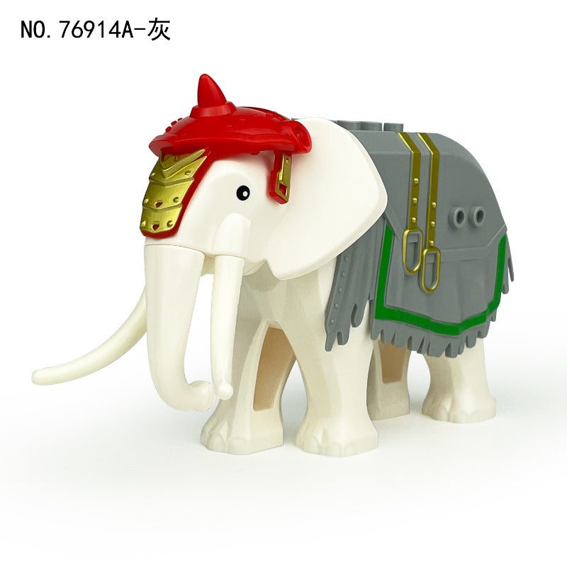 Antique Persian War Elephant Minifigure Light Grey Robe Outfit 76914a