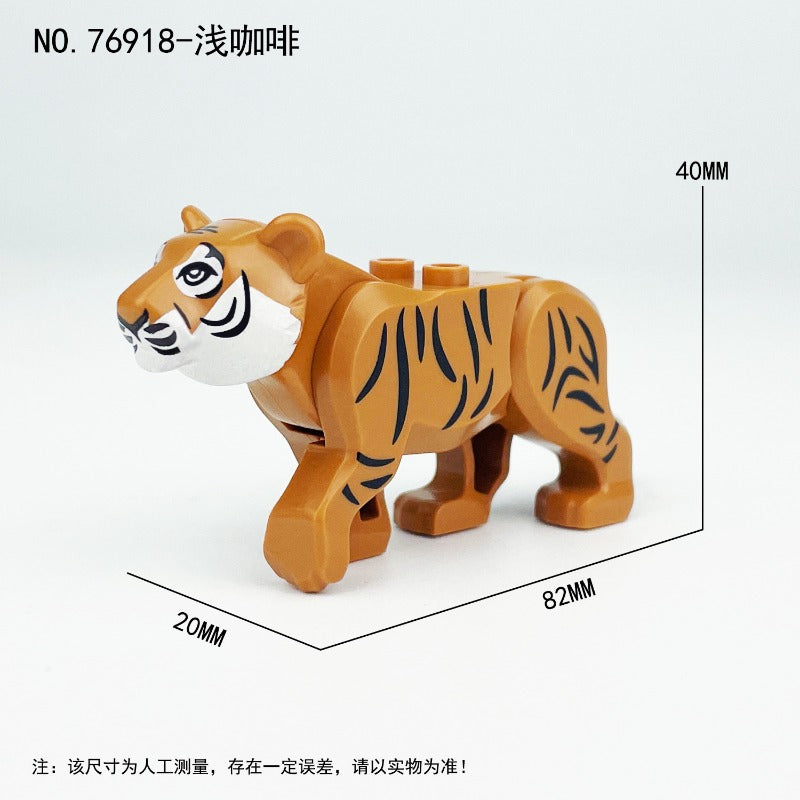 Tropical Forest Tiger Wildlife Minifigure Light Brown Fur Variant 76918