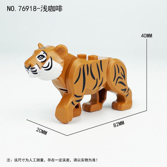 Tropical Forest Tiger Wildlife Minifigure Light Brown Fur Variant 76918