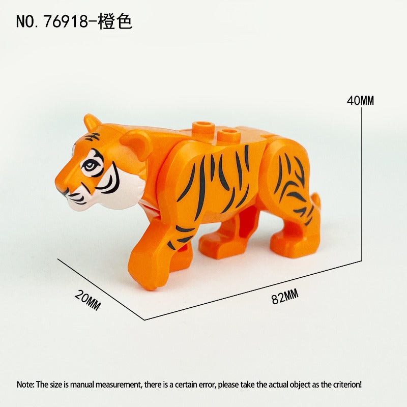 Jungle Predator Tiger Block Animal Minifigure Orange Fur Shade 76918