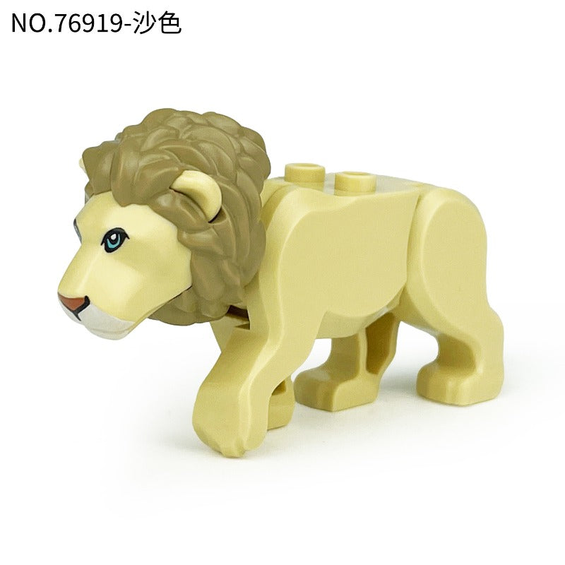 Savannah Lion Pair Animal Compatible Minifigure Sand Tone Variant 76919