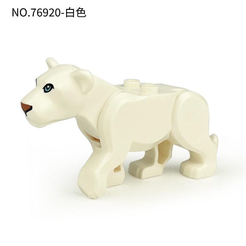 Forest Lion Pair Collectible Animal Block Minifigure White Fur Version 76920