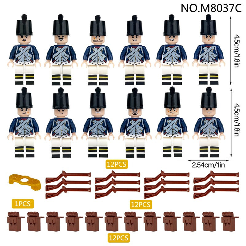 Middle Ages European Foot Soldier Block Minifigure Figure 8037c