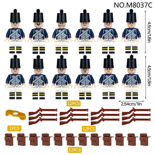 Middle Ages European Foot Soldier Block Minifigure Figure 8037c