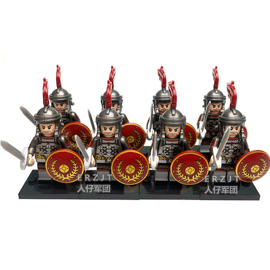 Roman Palace Praetorian Guard Block Minifigure Collection | 8 Royal Guards