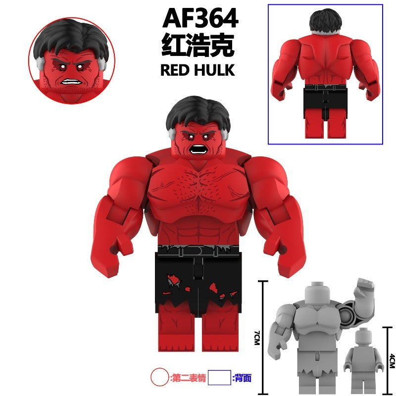 Marvel Super Hero Red Hulk Compatible Minifigure Single Figure AF364