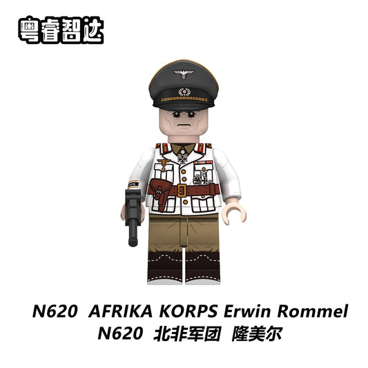 Afrika Korps Erwin Rommel Minifigures N620 Compatible With Lego