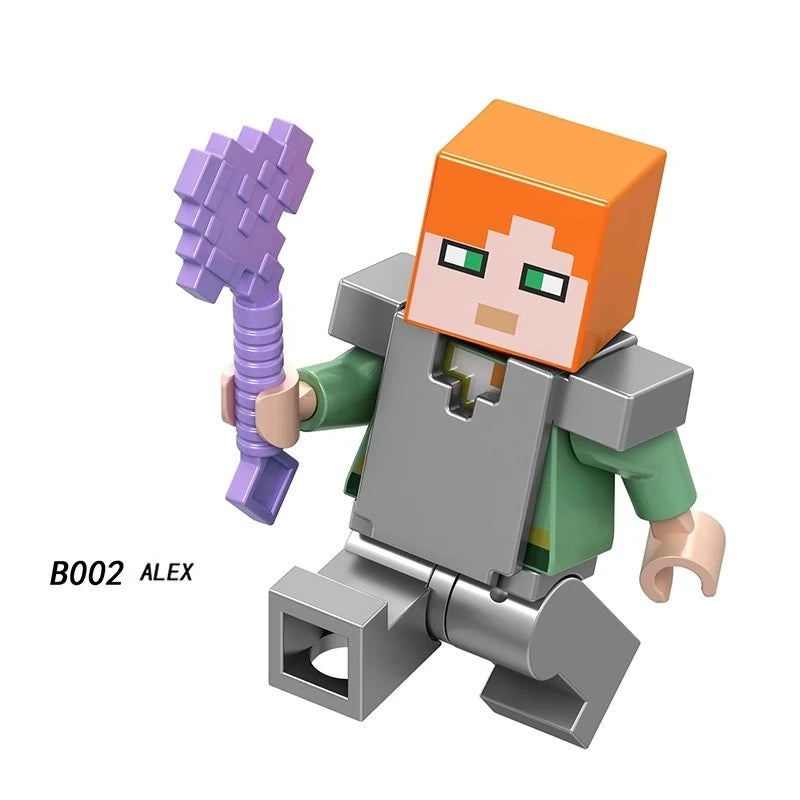 Iron Armor Alex Minifigures B002 Minecraft MiniFigure