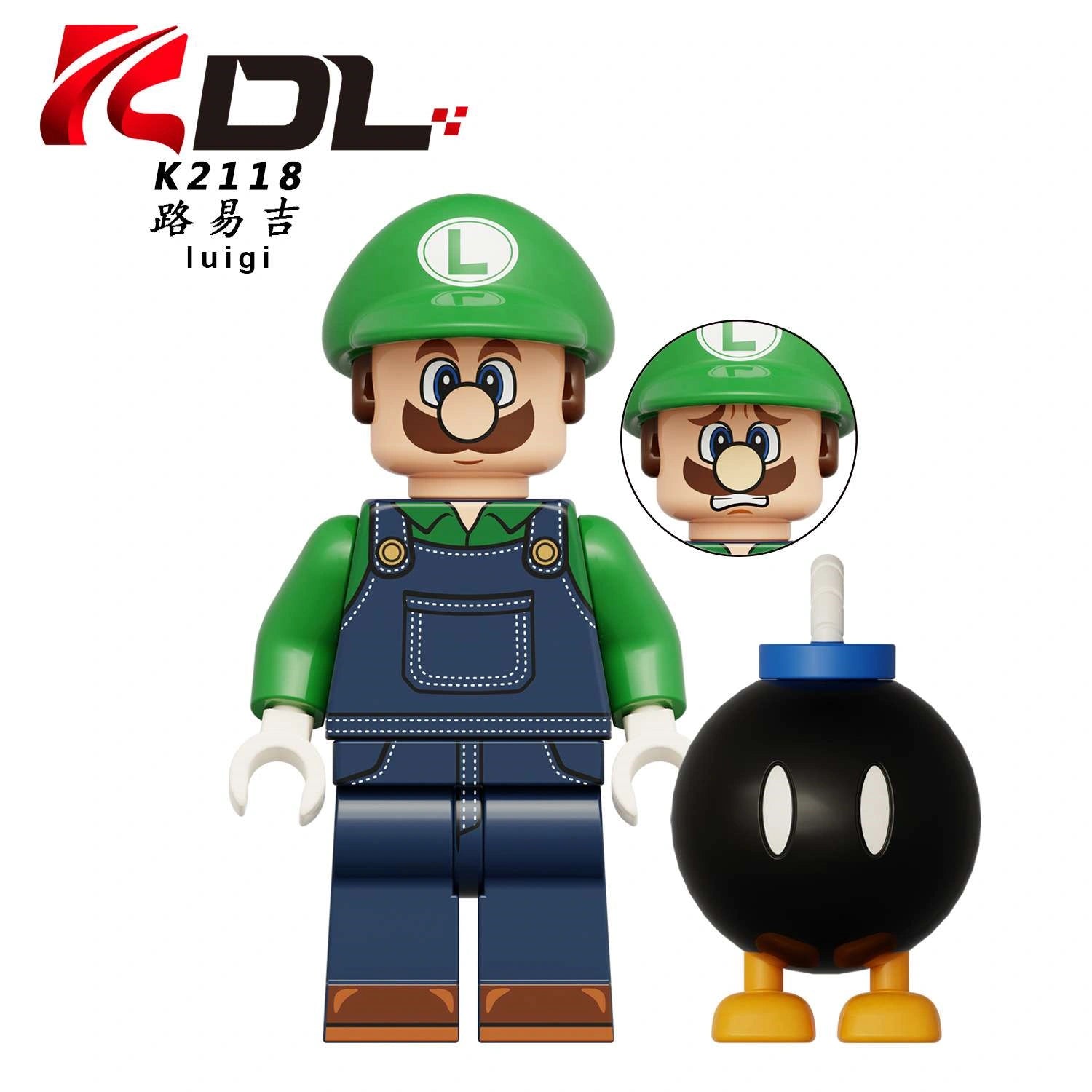 Luigi Minifigures K2118 Compatible With Lego